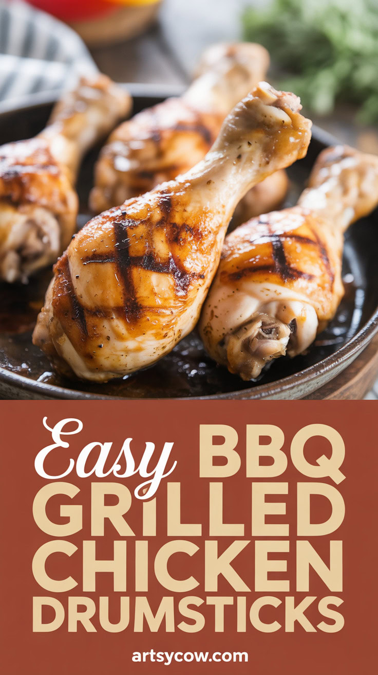 Easy BBQ Grilled Chicken Drumsticks - pin-1-Easy BBQ Grilled Chicken Drumsticks-10