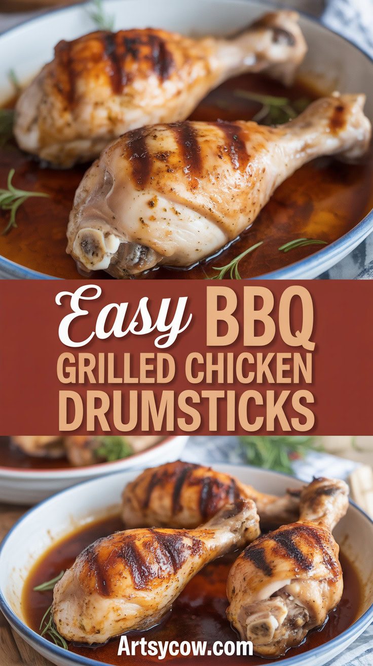 Easy BBQ Grilled Chicken Drumsticks - pin-1-Easy BBQ Grilled Chicken Drumsticks-2
