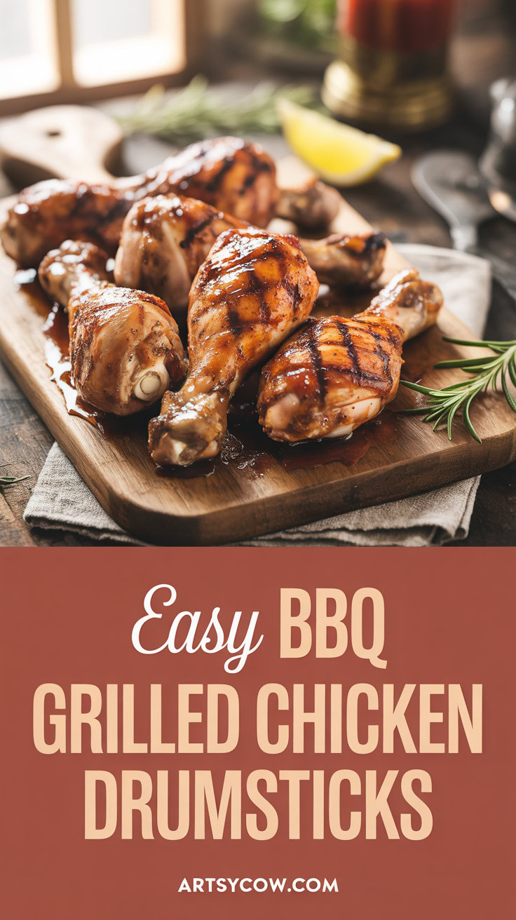 Easy BBQ Grilled Chicken Drumsticks - pin-1-Easy BBQ Grilled Chicken Drumsticks-4