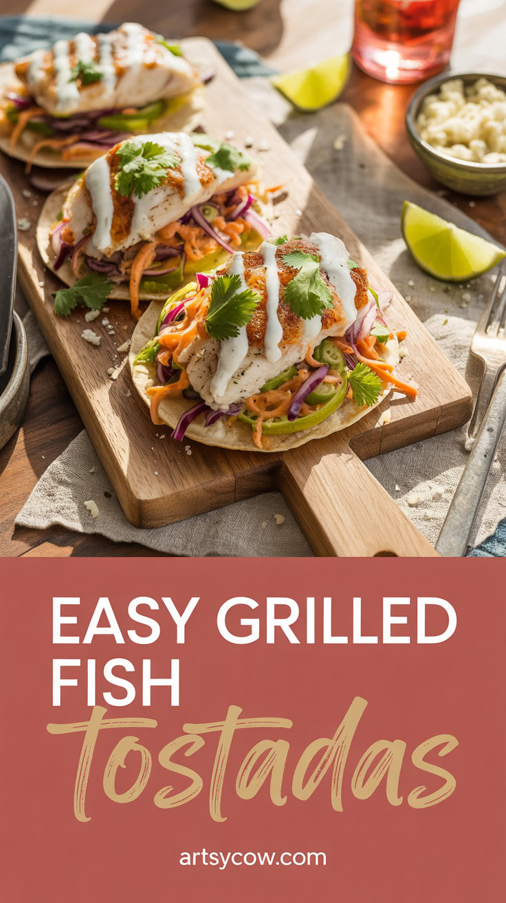 Easy Grilled Fish Tostadas - pin-1-Easy Grilled Fish Tostadas-3