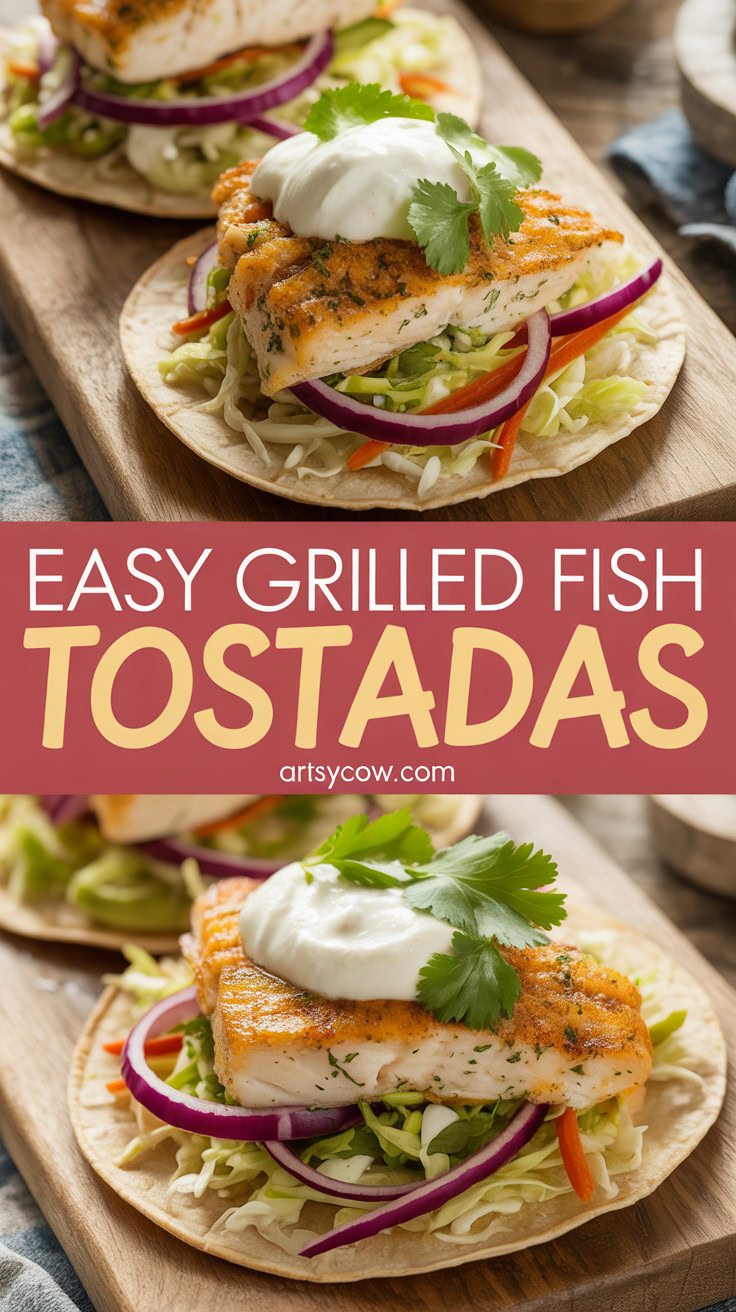 Easy Grilled Fish Tostadas - pin-1-Easy Grilled Fish Tostadas-4