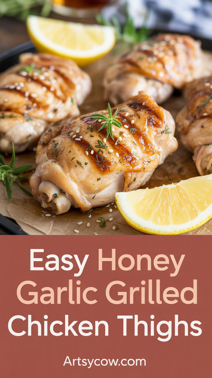 Easy Honey Garlic Grilled Chicken Thighs - pin-1-Easy Honey Garlic Grilled Chicken Thighs-3-2