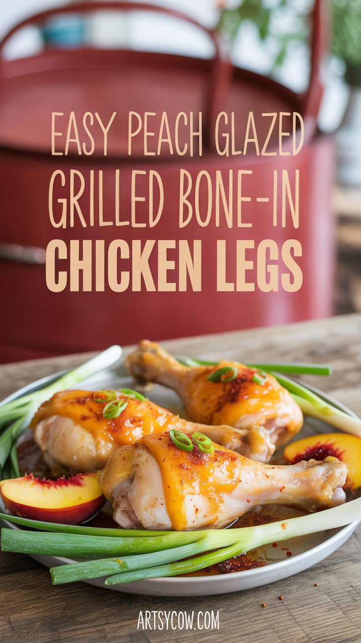 Easy Peach Glazed Grilled Bone-In Chicken Legs - pin-1-Easy Peach Glazed Grilled Bone-In Chicken Legs-1-3