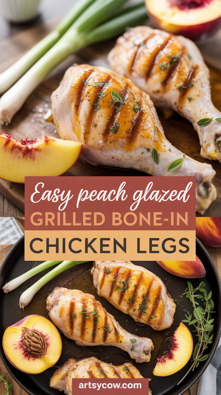 Easy Peach Glazed Grilled Bone-In Chicken Legs - pin-1-Easy Peach Glazed Grilled Bone-In Chicken Legs-4-3