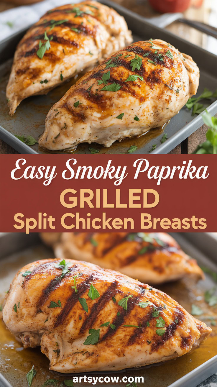 Easy Smoky Paprika Grilled Split Chicken Breasts - pin-1-Easy Smoky Paprika Grilled Split Chicken Breasts-11