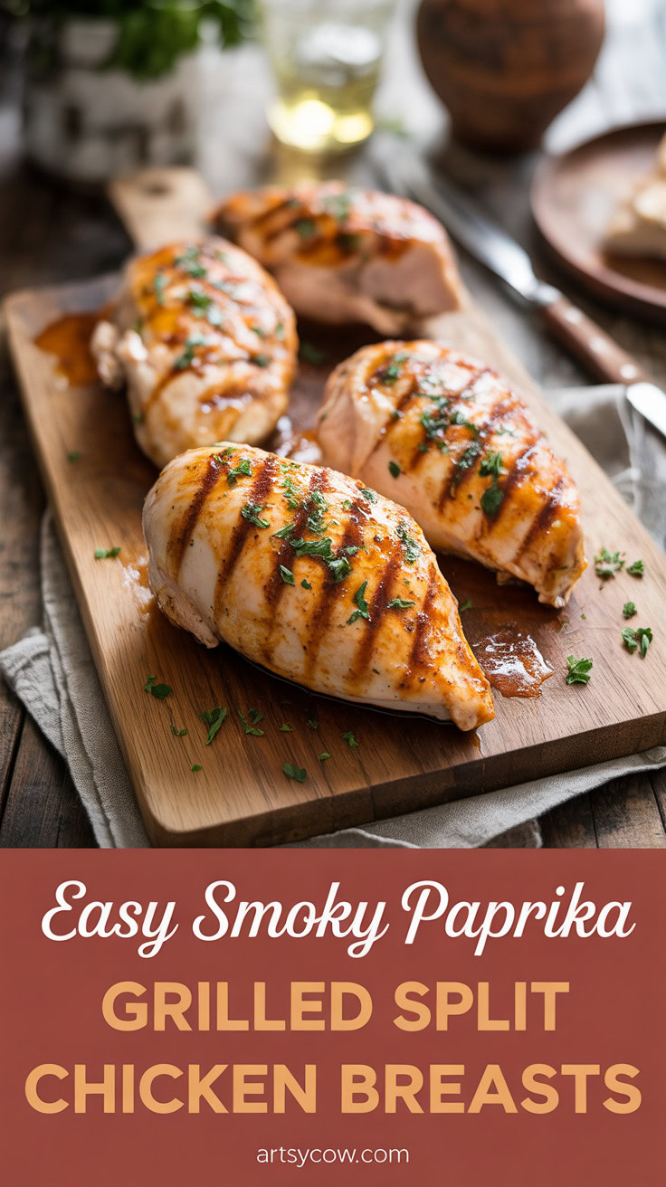 Easy Smoky Paprika Grilled Split Chicken Breasts - pin-1-Easy Smoky Paprika Grilled Split Chicken Breasts-4
