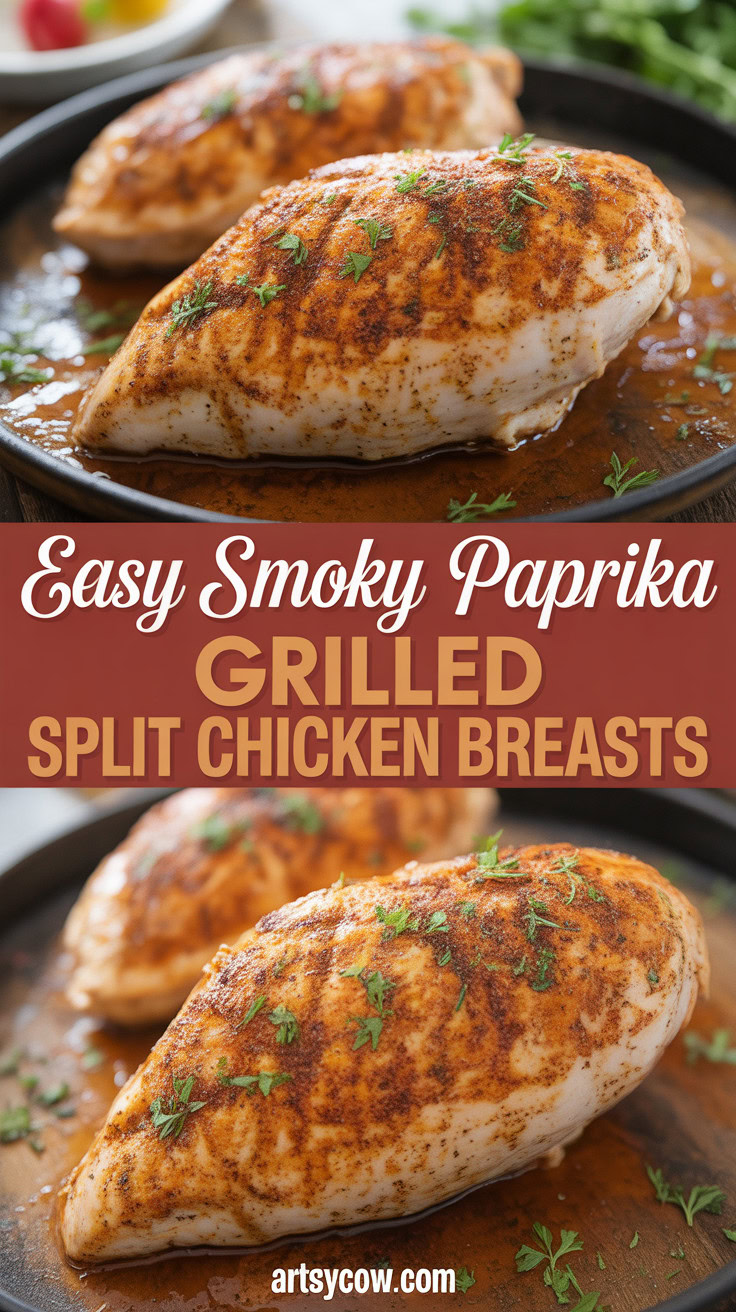 Easy Smoky Paprika Grilled Split Chicken Breasts - pin-1-Easy Smoky Paprika Grilled Split Chicken Breasts-7