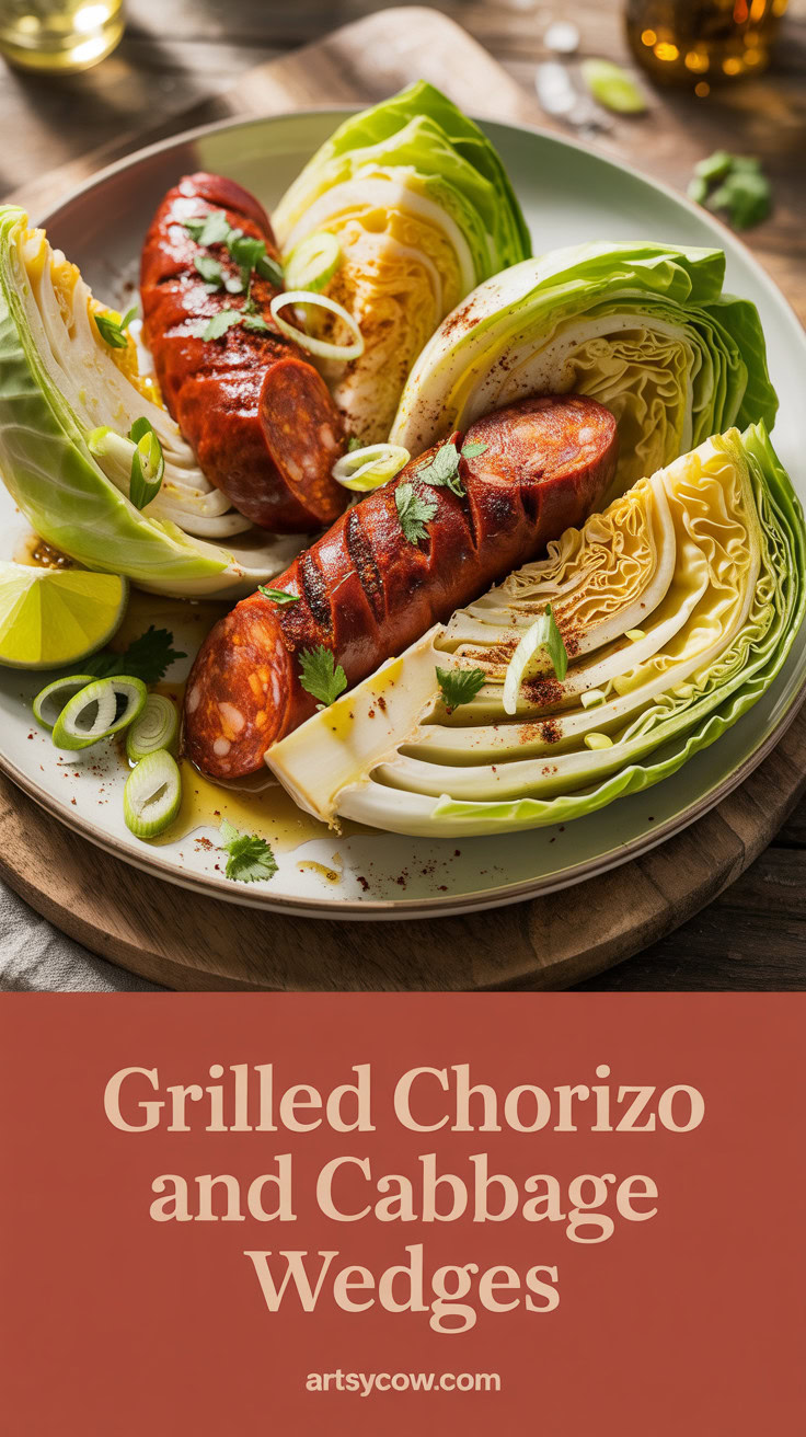 Grilled Chorizo and Cabbage Wedges - pin-1-Grilled Chorizo and Cabbage Wedges-4