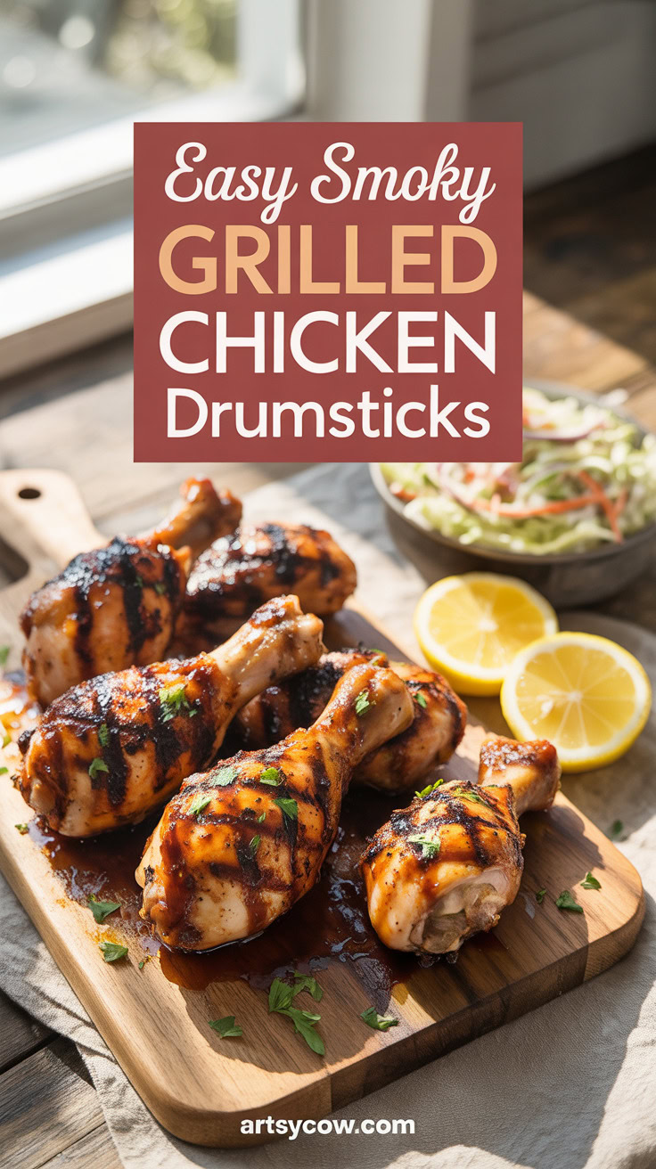 pin-1-easy Smoky BBQ Grilled Chicken Drumsticks-4-1