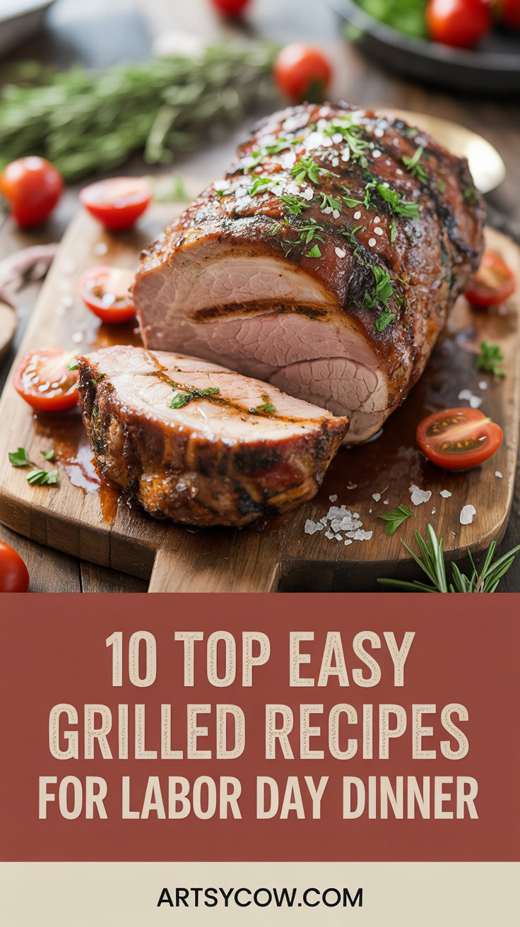 Top Easy Grilled Recipes For Labor Day Dinner - pin-3-Easy Grilled BBQ Pork Loin Roast-2