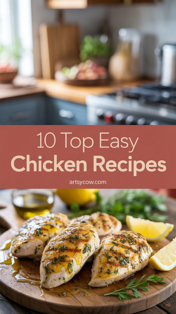Top Easy Grilled Chicken Recipes - pin-3-Easy Grilled Lemon Herb Chicken Breasts-1