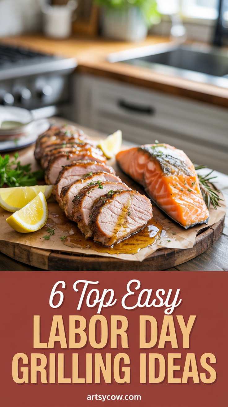 pin-3-Easy Grilled pork tenderloin and grilled salmon duo platter-4