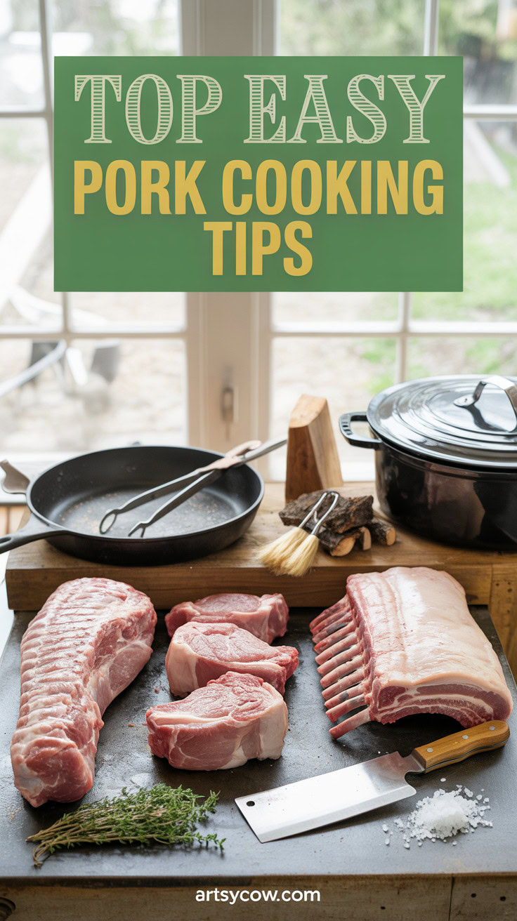 Top Easy Pork Cooking Tips - pin-1-with-title-Choose the right cut.-3