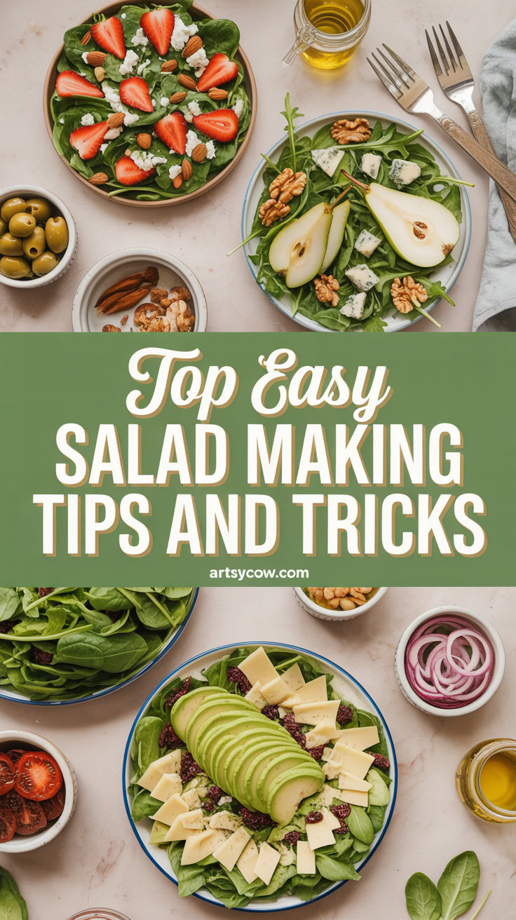 Top Easy Salad Making Tips and Tricks - pin-2-with-title-Build in contrast.-4
