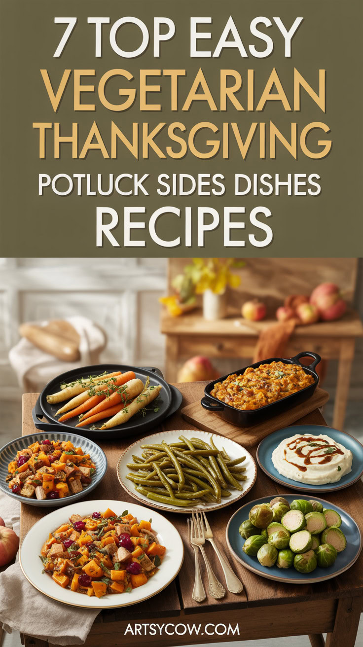 Top Easy Vegetarian Thanksgiving Potluck Side Dishes Recipes - pin-4-Thanksgiving Potluck Roasted Parsnips-3