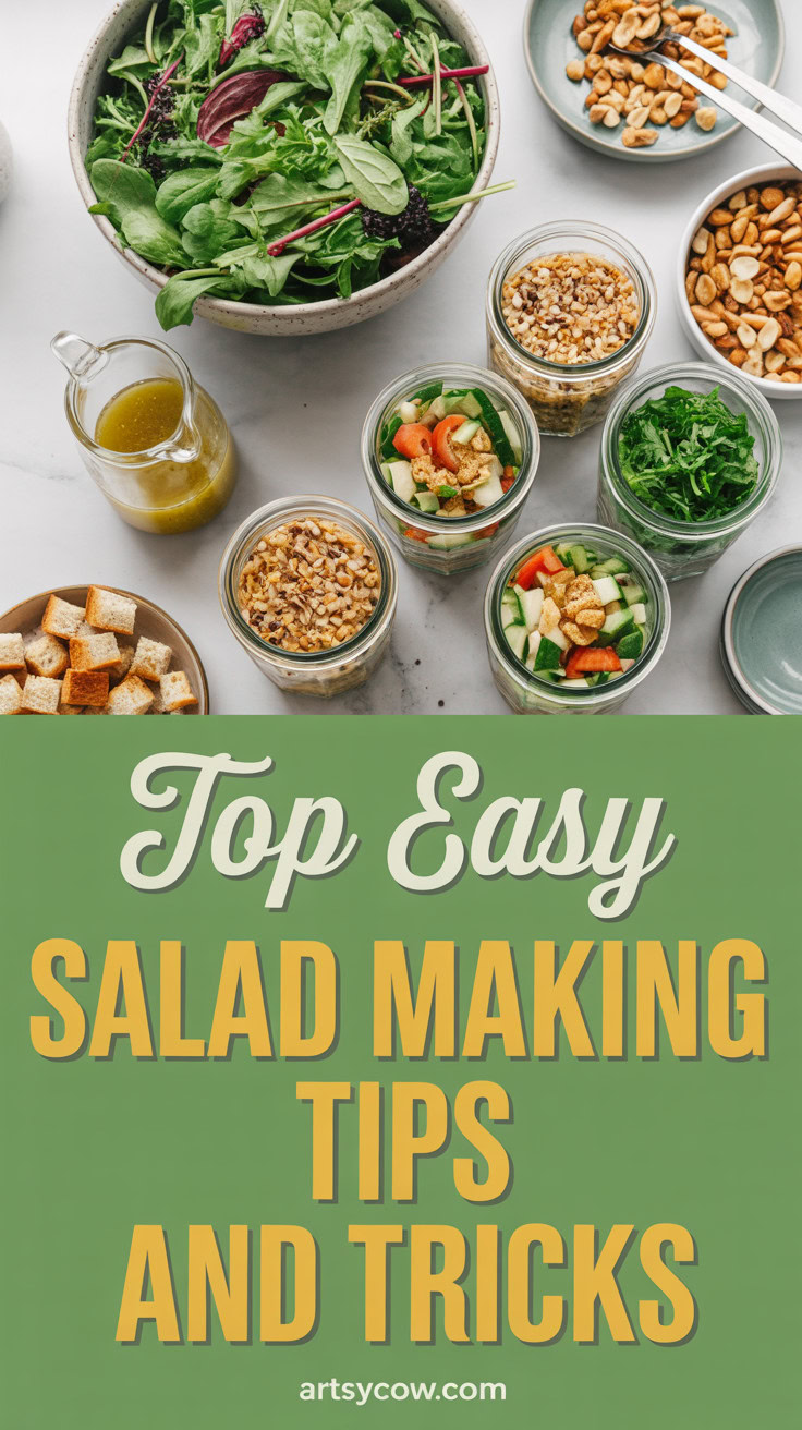 Top Easy Salad Making Tips and Tricks - pin-4-with-title-Dress it right before serving.-3