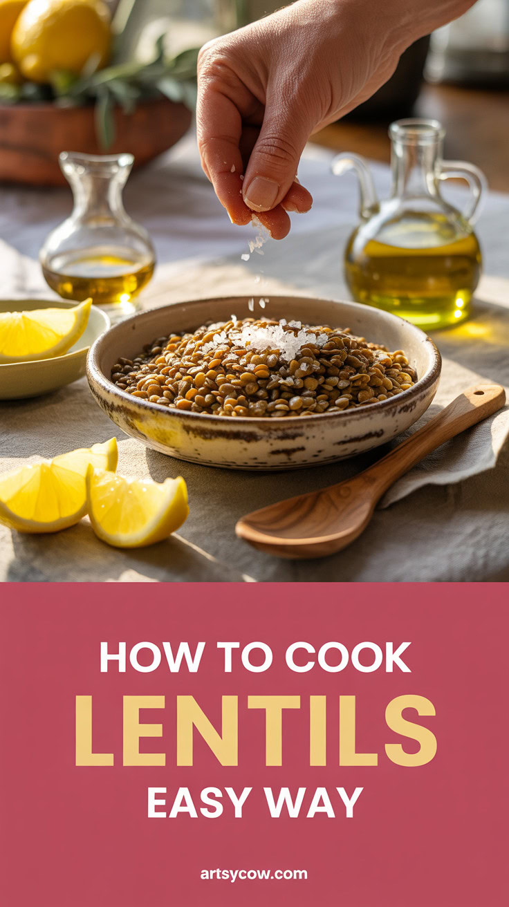 How To Cook Lentils Easy Way - pin-4-with-title-Salt at the end.-3