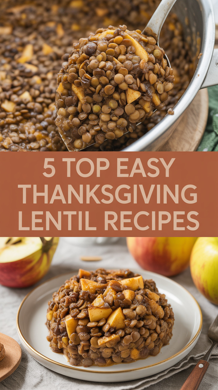 Top Easy Thanksgiving Lentil Recipes - pin-5-Thanksgiving Maple Glazed Lentil Patties-4