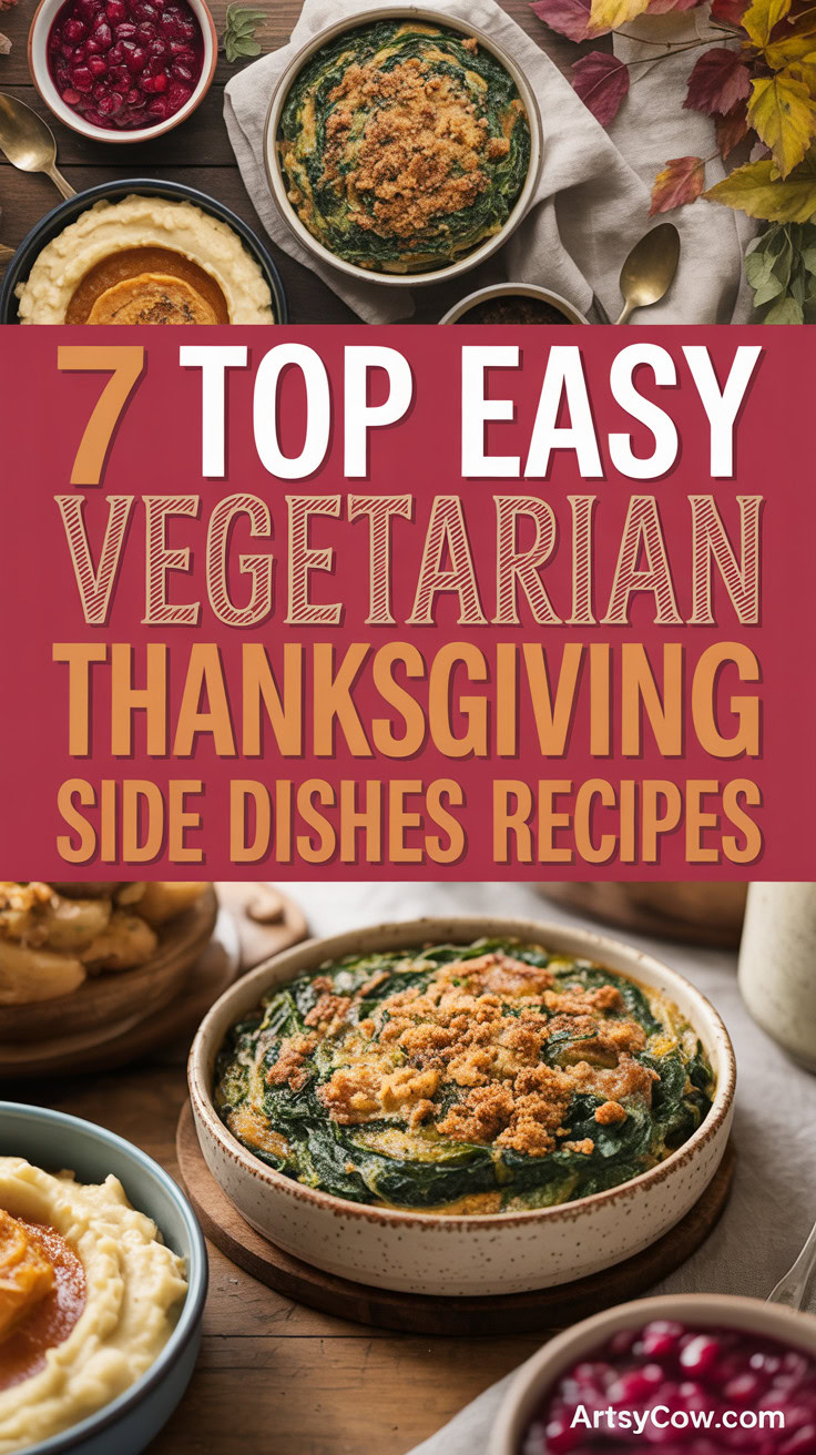 Top Easy Vegetarian Thanksgiving Potluck Side Dishes Recipes - pin-5-Thanksgiving Potluck Spinach Casserole-3