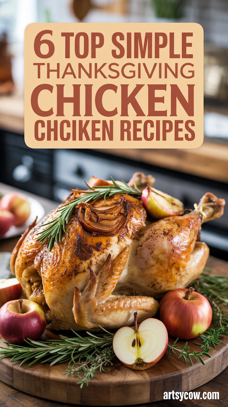 Top Simple Thanksgiving Chicken Recipes - pin-5-Thanksgiving Roast Chicken with Apples-4