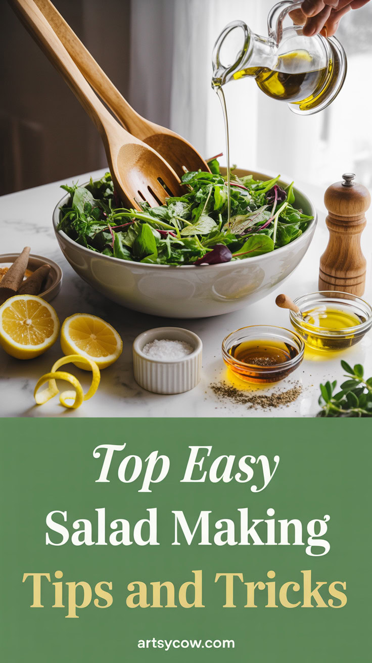 Top Easy Salad Making Tips and Tricks - pin-5-with-title-Season and toss gently.-3-1
