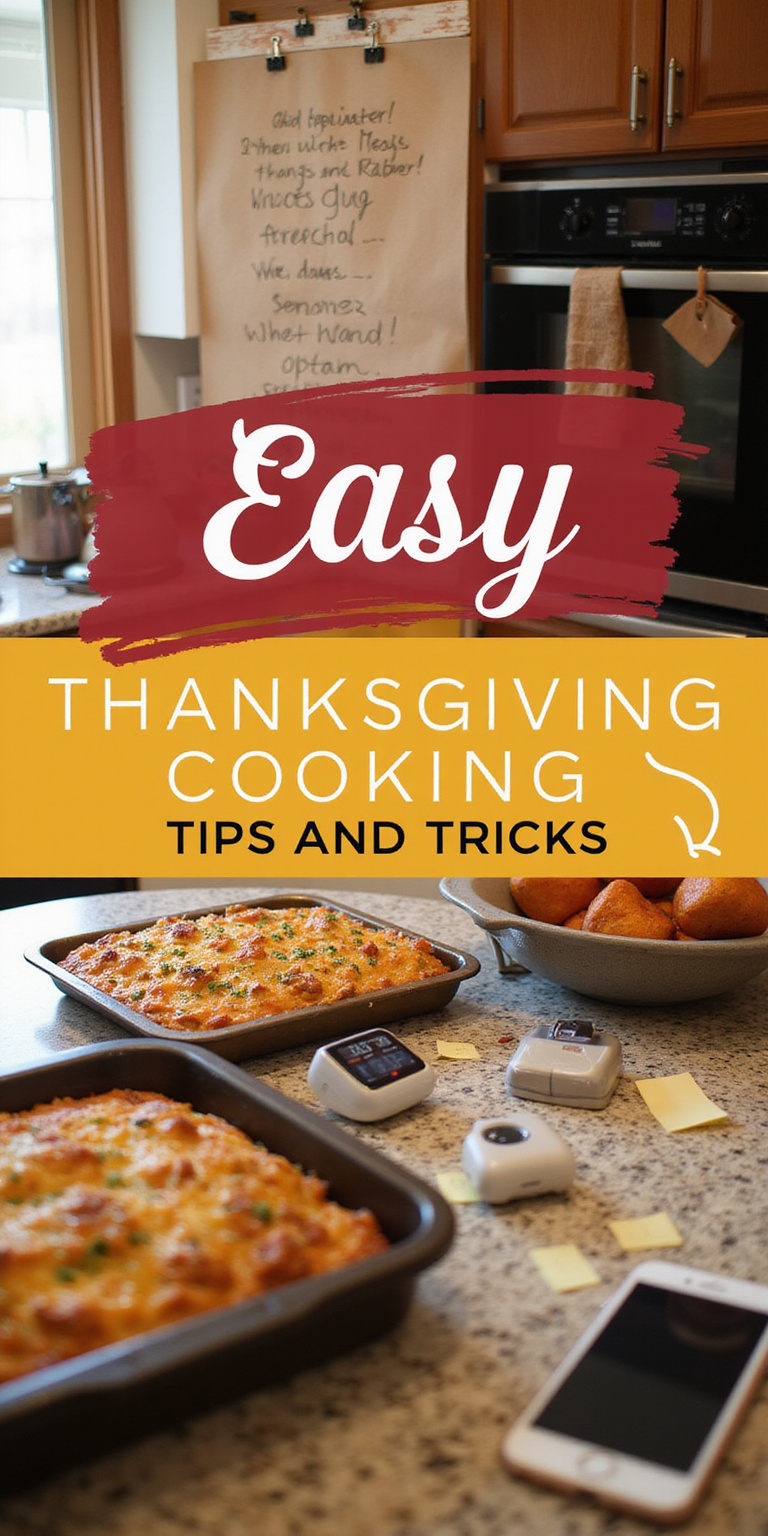 Easy Thanksgiving Cooking Tips and Tricks - pin-2-with-title-Create a cooking timeline.-1