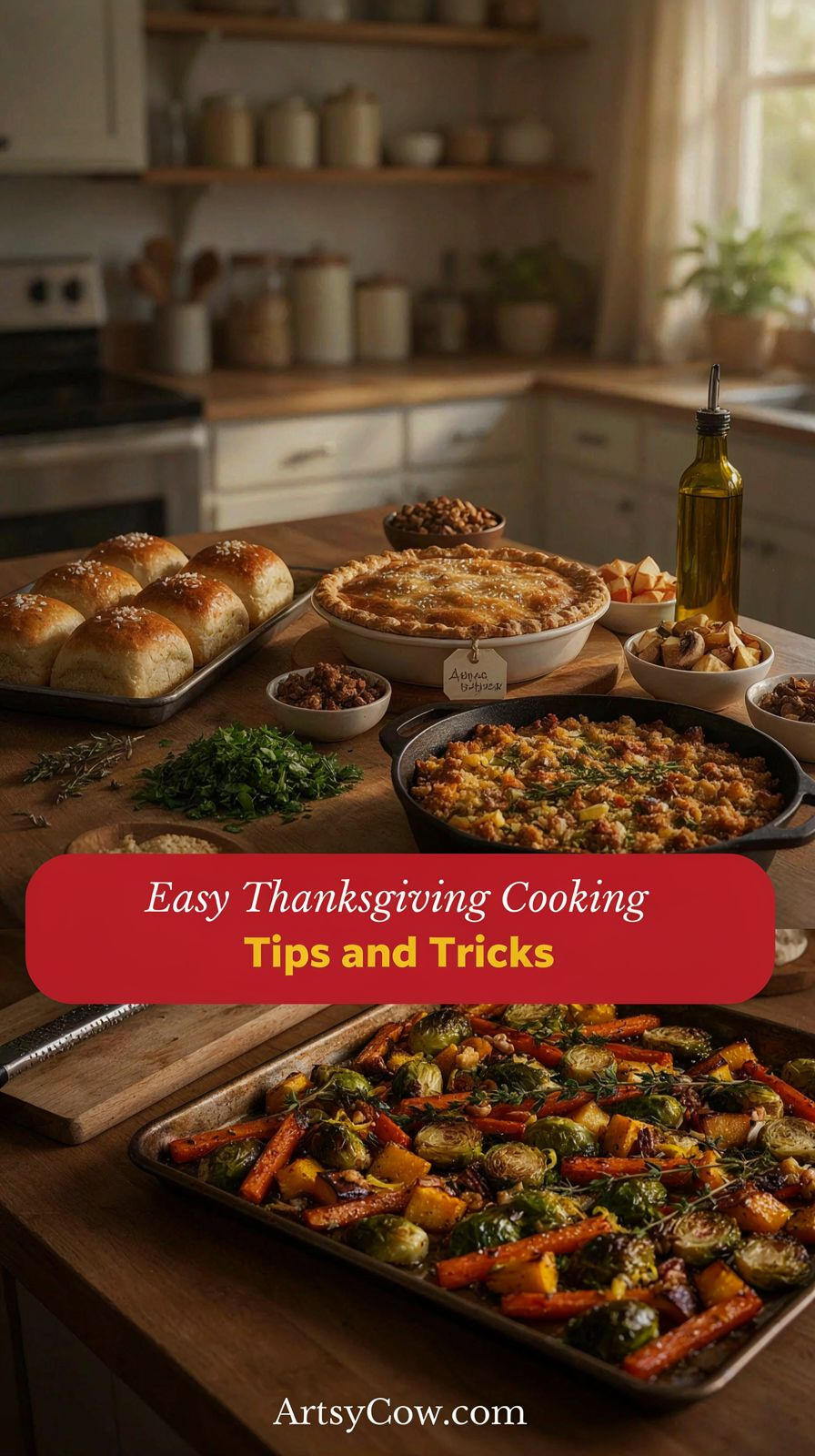 Easy Thanksgiving Cooking Tips and Tricks - pin-3-with-title-Use shortcuts strategically.-2