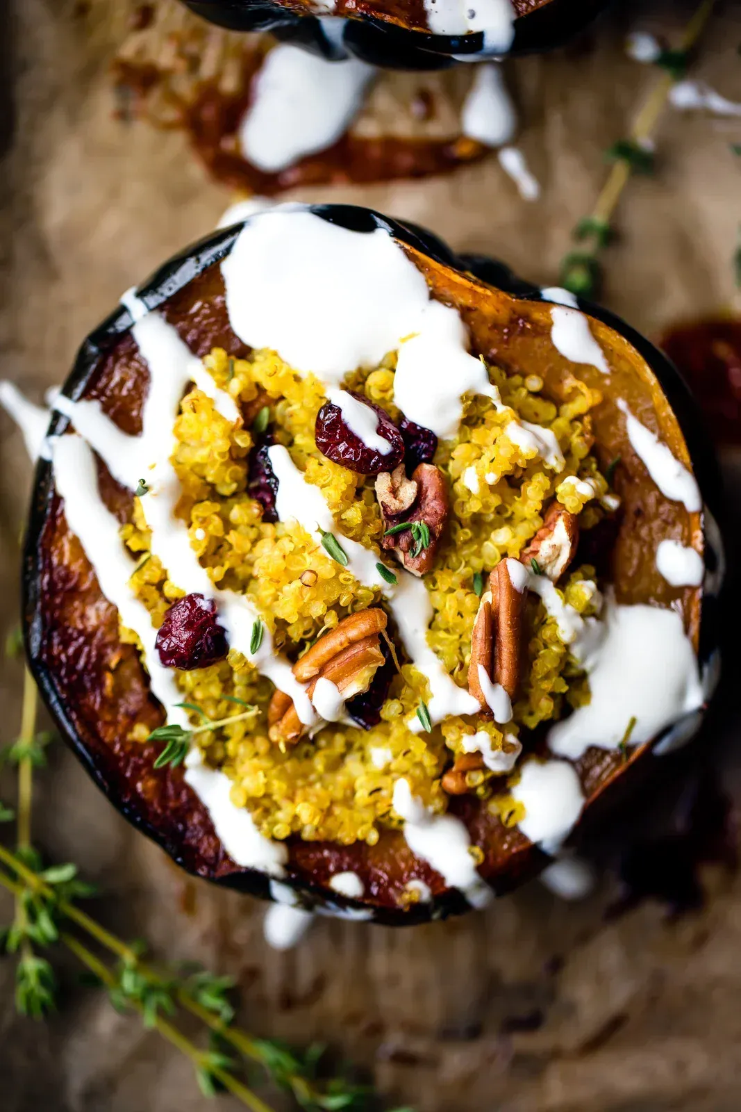 Simple Easy Healthy Recipes for Thanksgiving - 2-Cranberry Pecan Quinoa Stuffed Acorn Squash-stuffedacornsquash