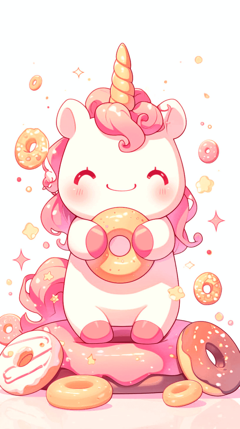 Doughnut Delight Kawaii Unicorn