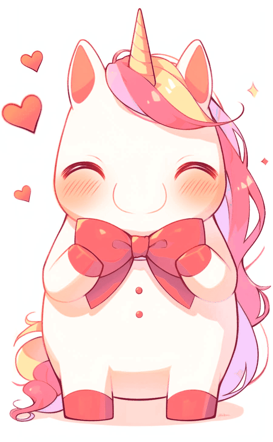 Bow Tie Unicorn Charm