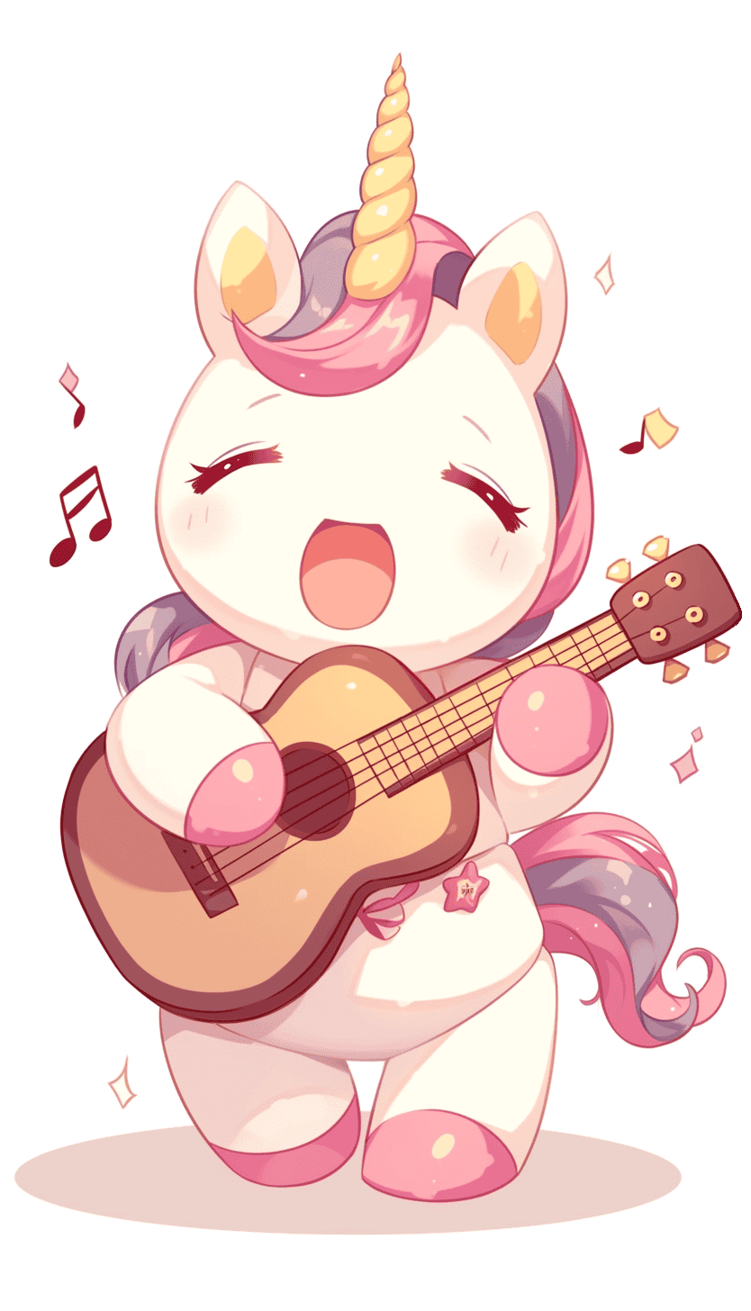 Rocking Unicorn with Guitar