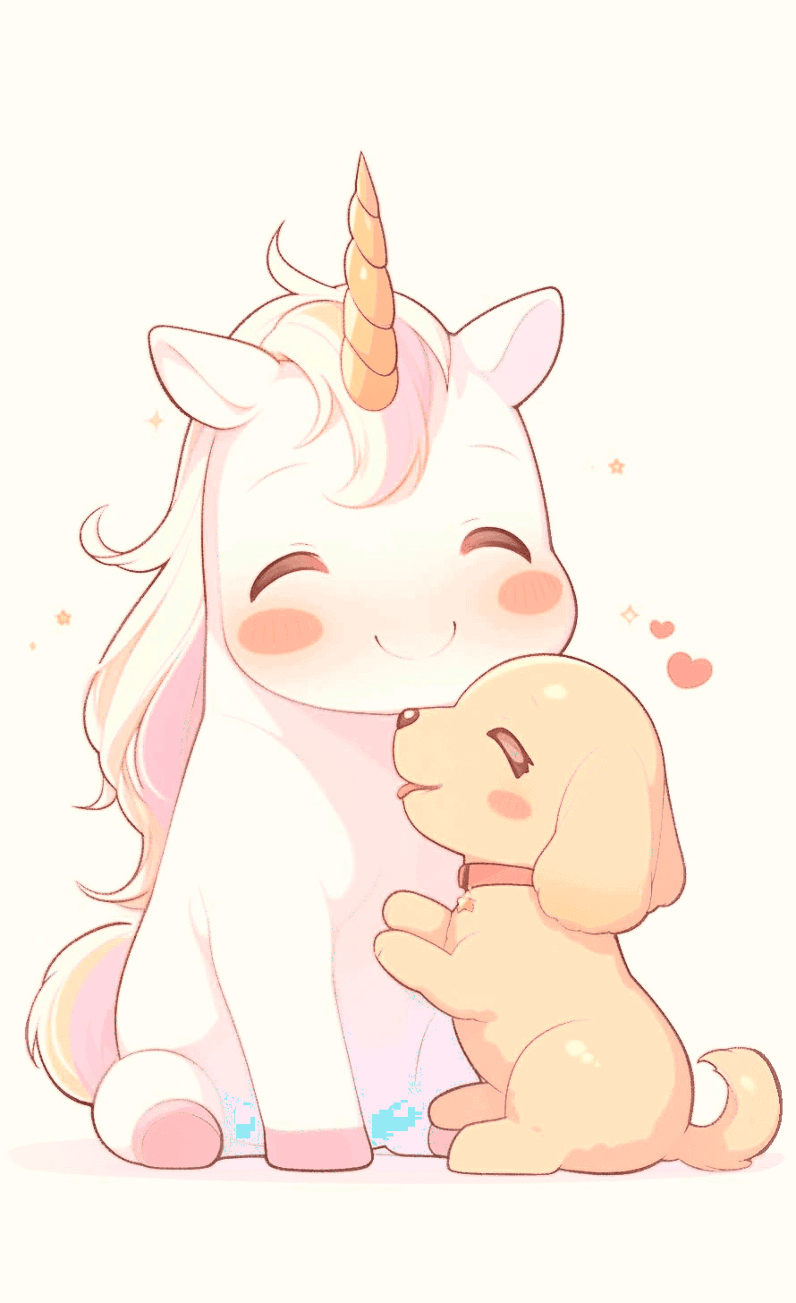 Kawaii Unicorn and Puppy Pals