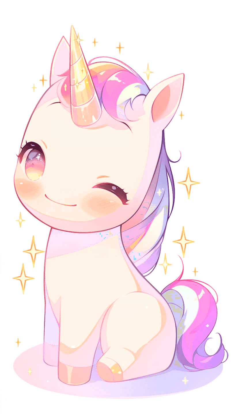 Enchanting Kawaii Unicorn Sparkle