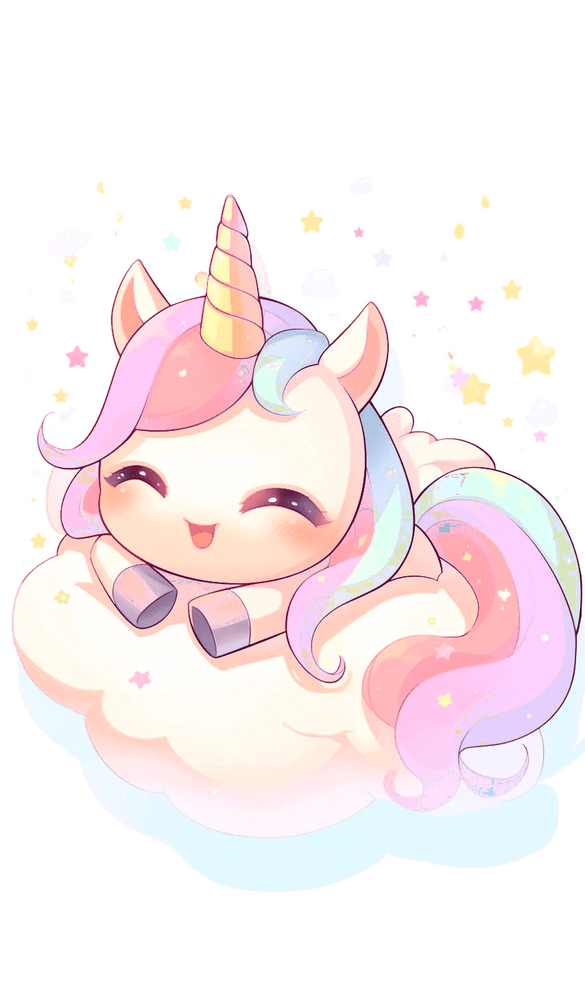 Slumbering Kawaii Unicorn Bliss