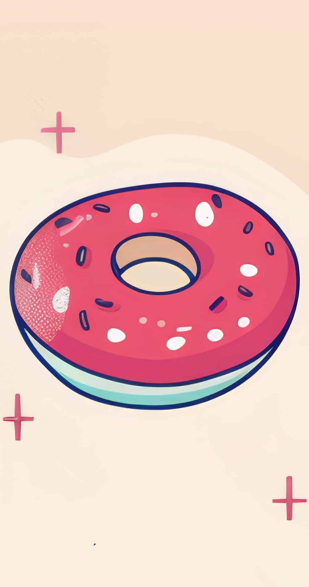 Charming Sprinkle-topped Donut