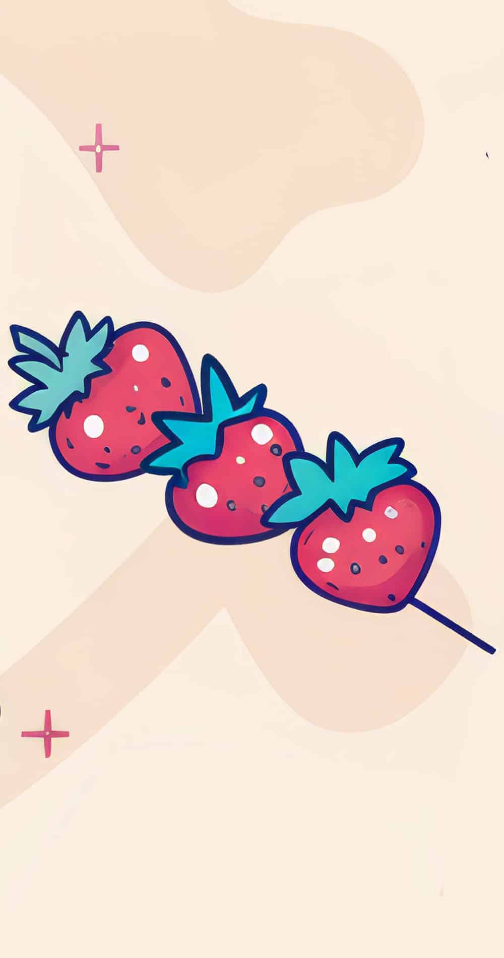 Sugary Strawberry Skewer Art