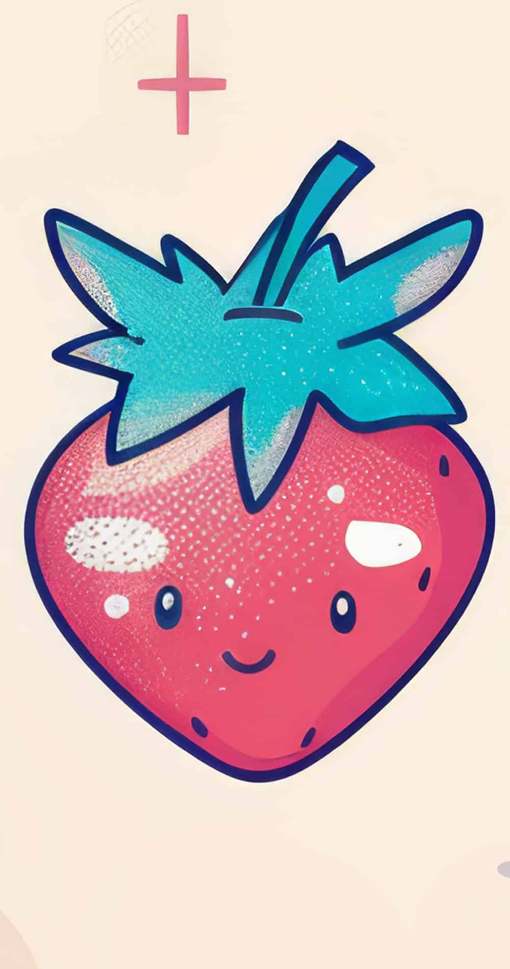Smiling Strawberry Buddy Sketch